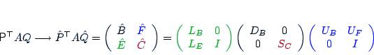 \begin{displaymath}
% latex2html id marker 1049P^\top AQ \longrightarrow \hat ...
...eft(
\begin{array}{cc}
U_B & {U_F}\\
0& I
\end{array}\right)}
\end{displaymath}